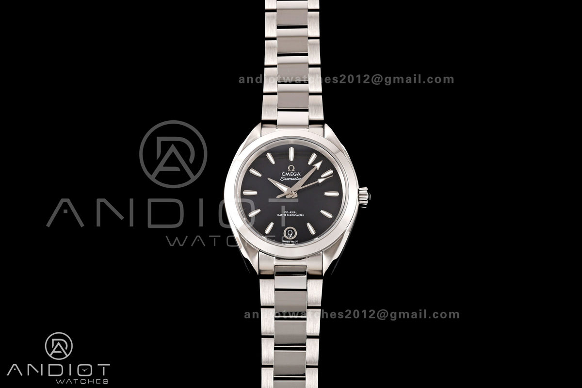 Aqua Terra Shades 34mm SS VRSF Best Edition Black Dial on SS Bracelet A8800